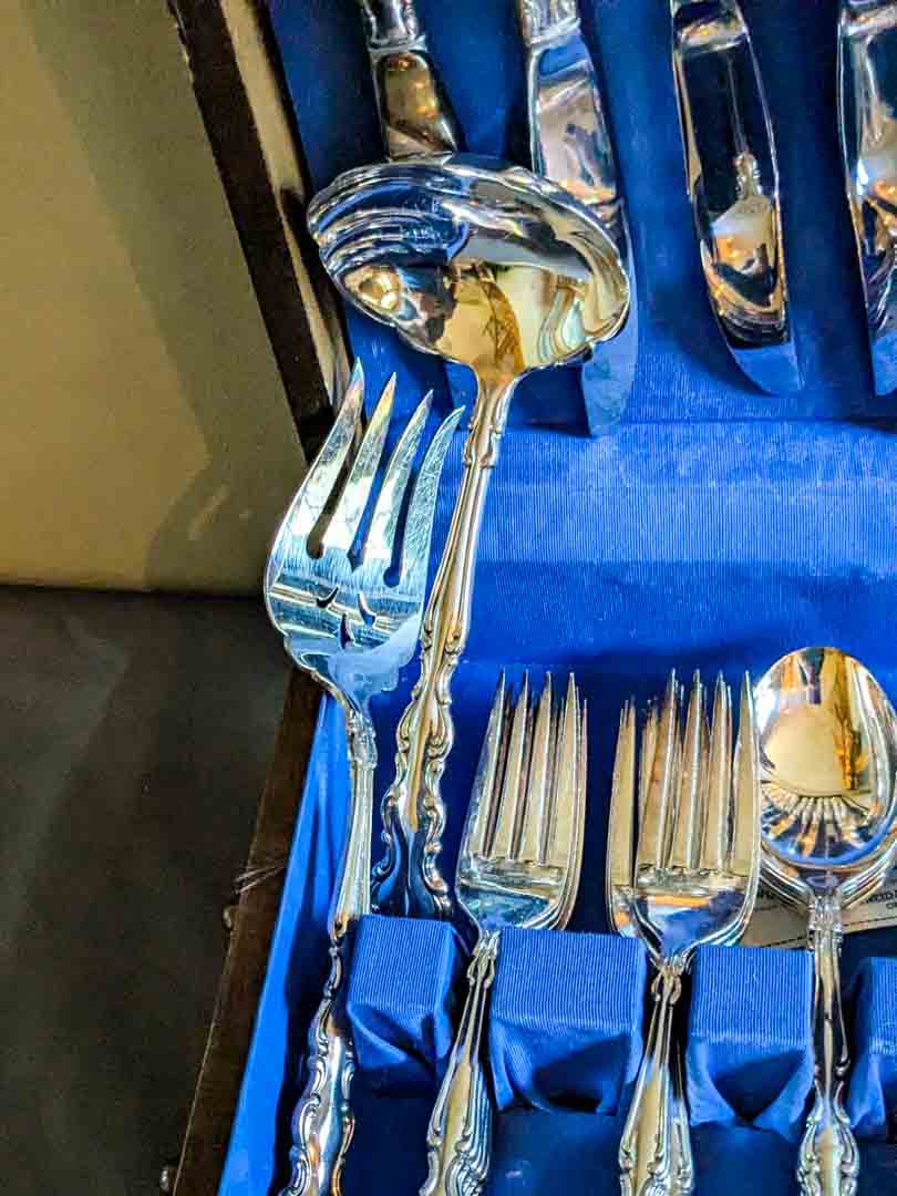 145. Community Flatware -(12) Dinner Forks, (11) lg.Spoons, (12) Salad Forks, (12) Knives + (8) Serving Utensils - Image 3