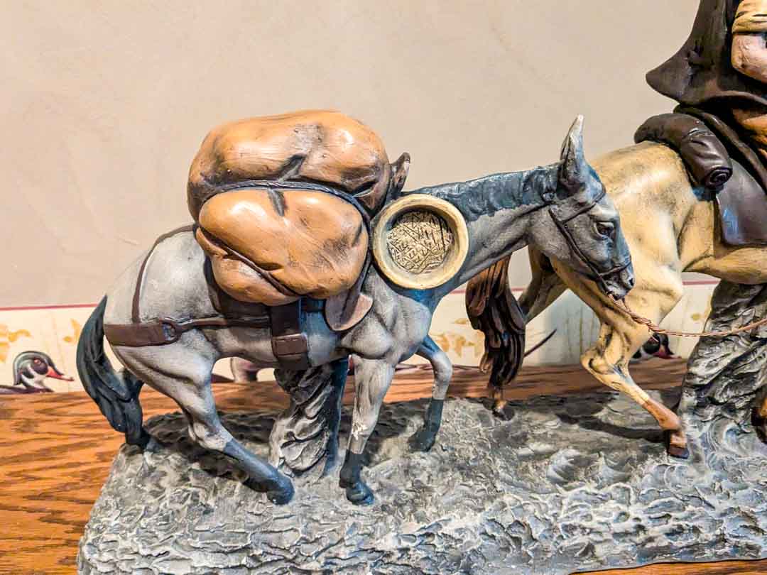190. 14" Ceramic Cowboy Leading a Horse - Image 2