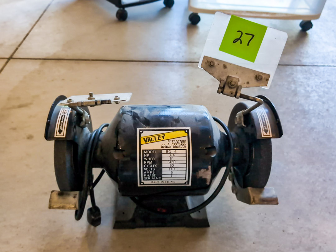27. Valley Electric Bench Grinder