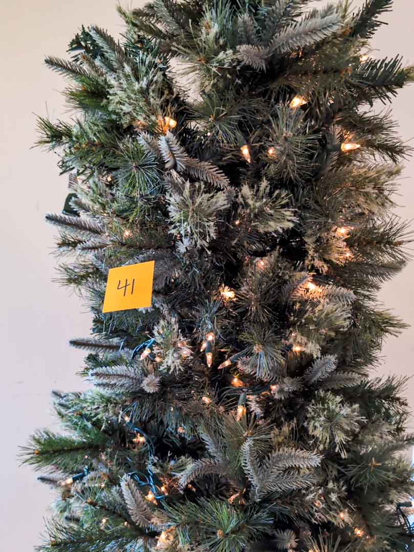 41. 7' Christmas Tree & Lighted Deer - Image 4