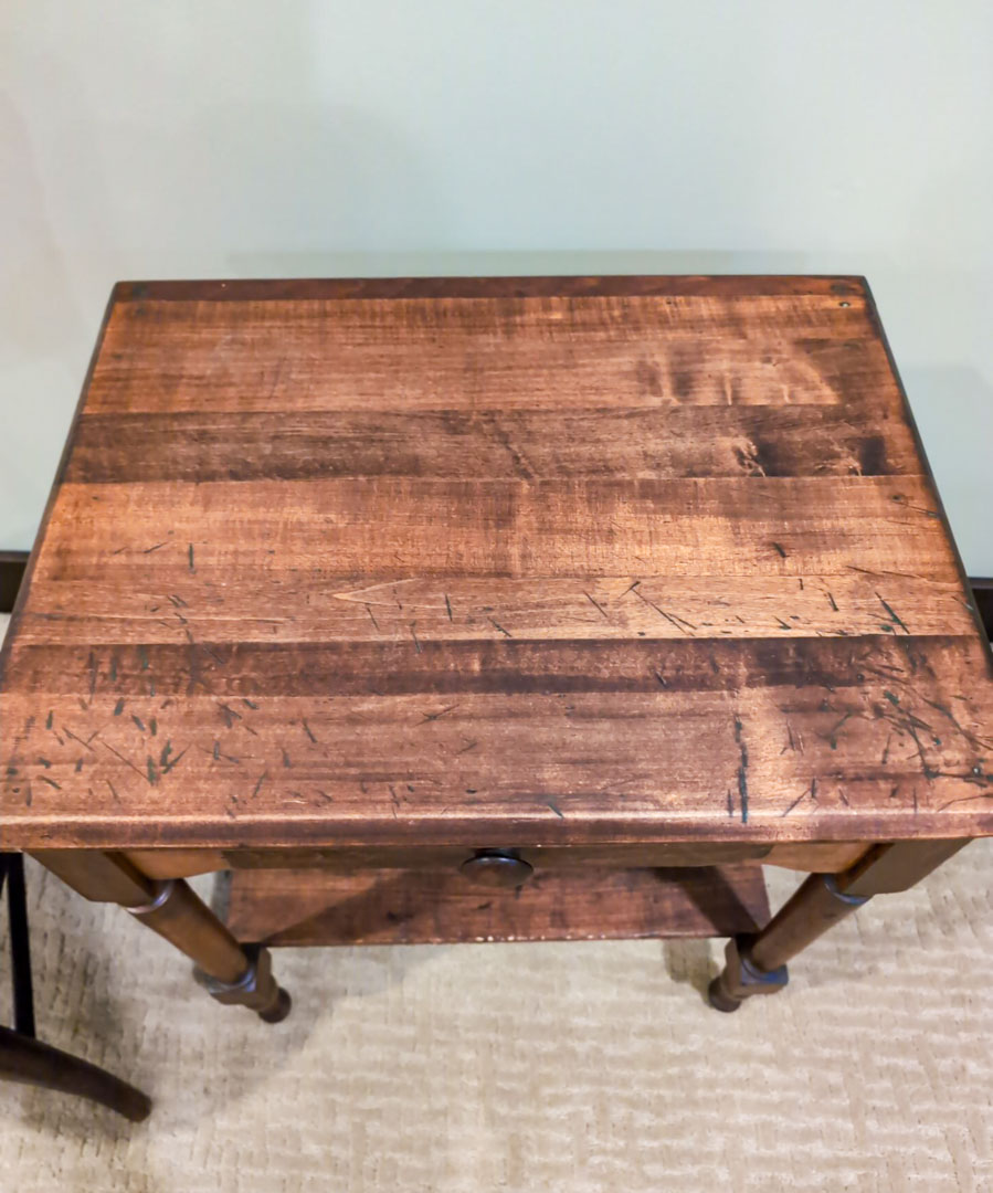 55. Side Table, Chair, Milk Can - Image 4