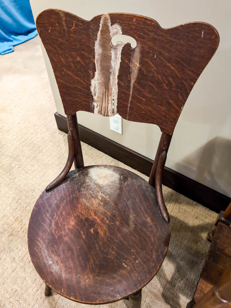 55. Side Table, Chair, Milk Can - Image 5