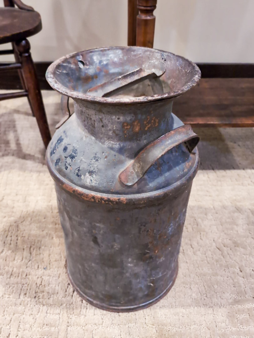 55. Side Table, Chair, Milk Can - Image 6