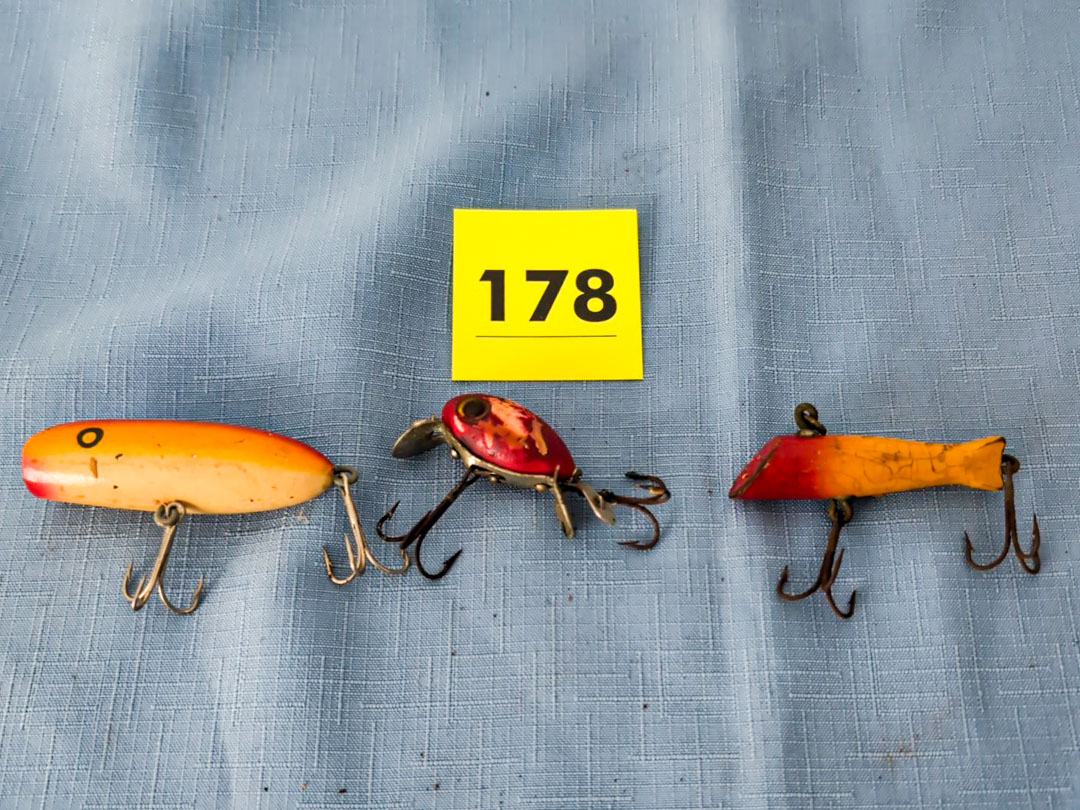 178. (3) Wooden Fishing Lures