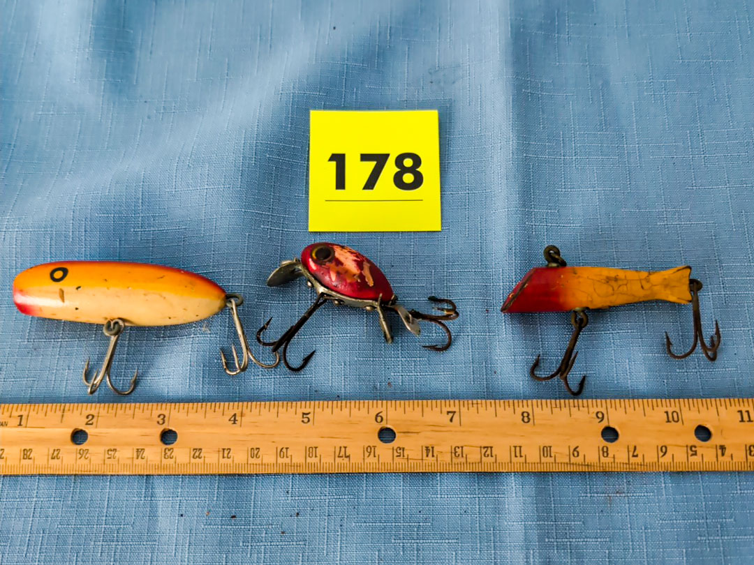 178. (3) Wooden Fishing Lures - Image 2