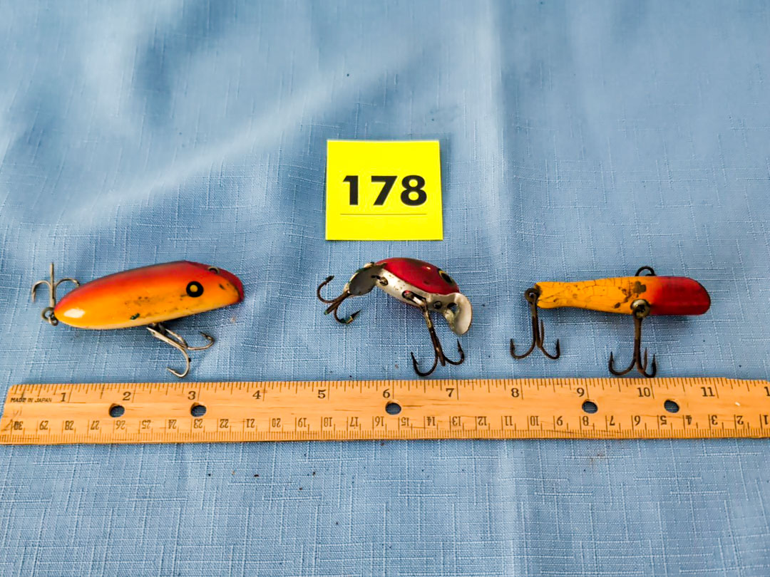178. (3) Wooden Fishing Lures - Image 3